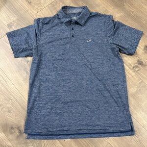 Vineyard Vines Heathered Navy Polo Shirt
